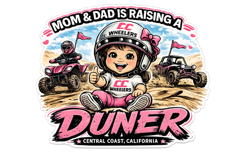 Duner Girl jersey bodysuit, pink Mom and Dad is Raising a Duner design