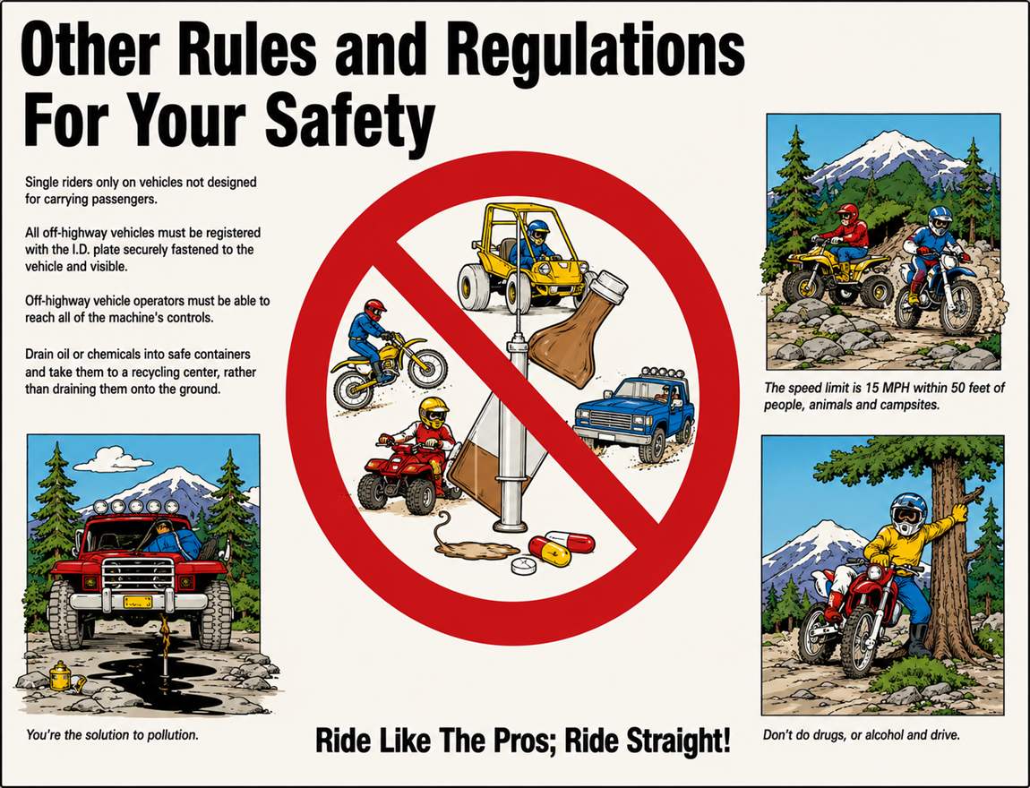 Other Rules and Regulations For Your Safety illustrated poster