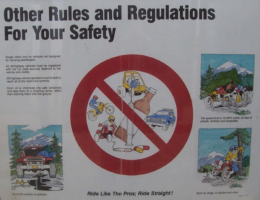 Other rules and regulations safety sign